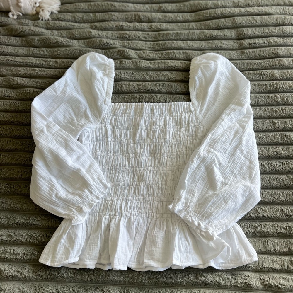 GAP New With Tags 100% Cotton Poplin Long Sleeve Top- XL - Picture 7 of 9